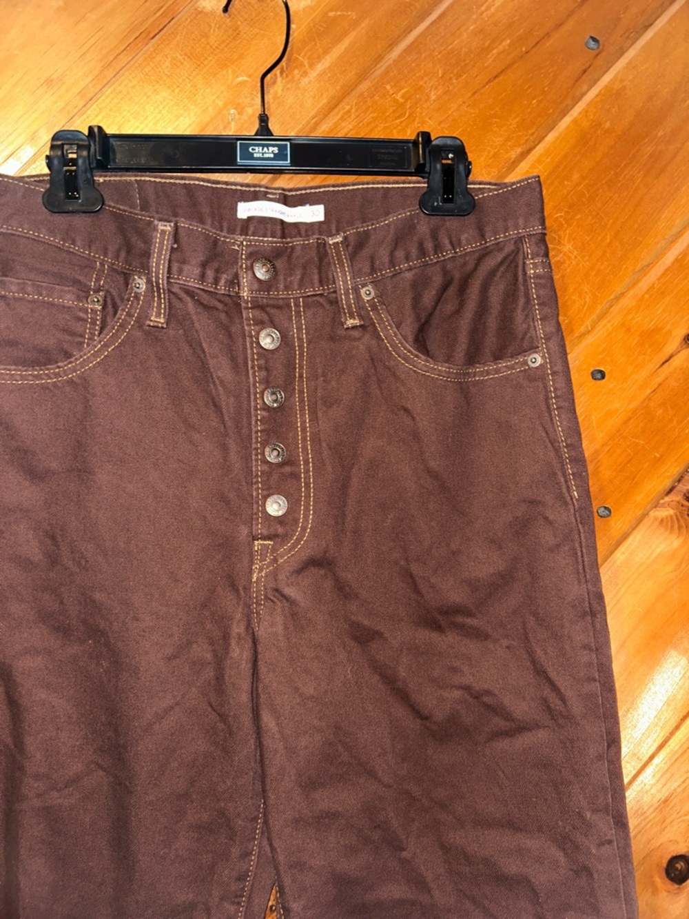 Levi's Ultra-High Rise Ribcage Straight Ankle Brown Coffee Jeans - Picture 5 of 7